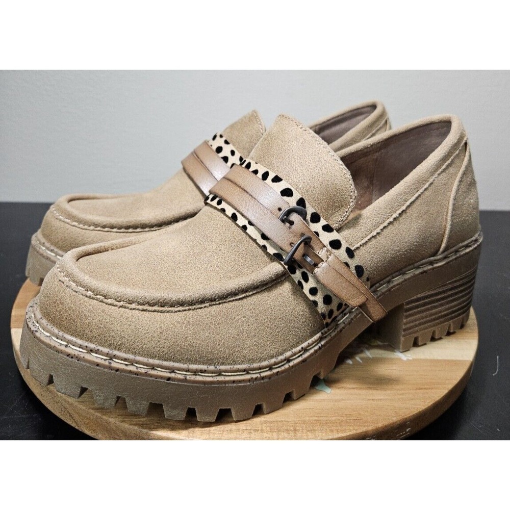 BLOWFISH Malibu Lahtay *NWOB* Lug Sole Loafer Vegan Platform Animal Print Sz W/7 - Picture 4 of 16